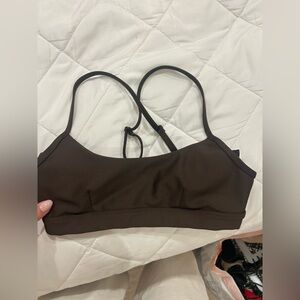 ALO Yoga Dark Brown Sports Bra